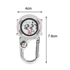 π₯ Multifunctional Carabiner Pocket Watch β Luminous Outdoor Sports Clip-On Timepiece for Backpack, Waist, or Gear