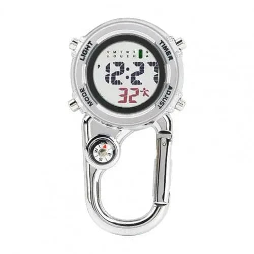 π₯ Multifunctional Carabiner Pocket Watch β Luminous Outdoor Sports Clip-On Timepiece for Backpack, Waist, or Gear