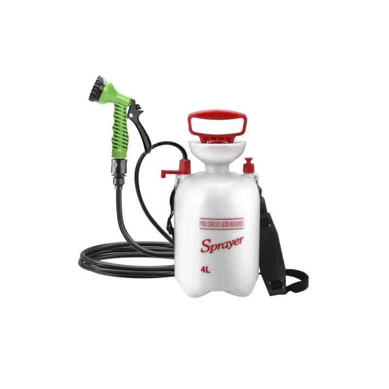 All-in-One 4/8L Portable Camping Shower with 3m Hose – No Power Needed! Perfect for Travel, Hiking, Pets & Car Wash
