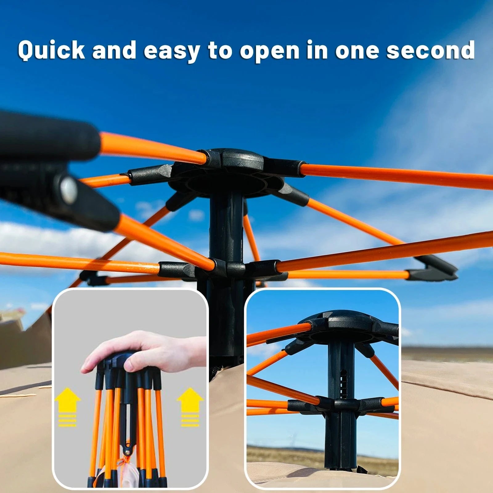 4-Person Outdoor Automatic Pop-Up Tent – Waterproof, UV-Resistant Shelter for Camping, Fishing & Beach Use