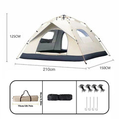 4-Person Outdoor Automatic Pop-Up Tent – Waterproof, UV-Resistant Shelter for Camping, Fishing & Beach Use