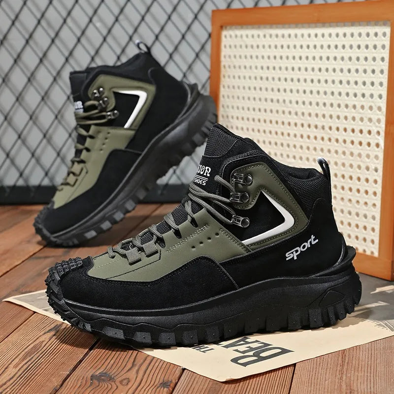 Men’s Waterproof Hiking & Safety Sneakers – Non-Slip, Anti-Puncture, High-Top Outdoor Boots