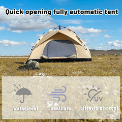 4-Person Outdoor Automatic Pop-Up Tent – Waterproof, UV-Resistant Shelter for Camping, Fishing & Beach Use