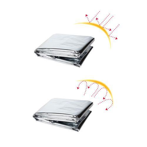 Survival Gears Depot 10pcs ( 210*130CM)  Emergency Outdoor Survival Blanket - Silver