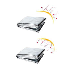 Survival Gears Depot 10pcs ( 210*130CM)  Emergency Outdoor Survival Blanket - Silver