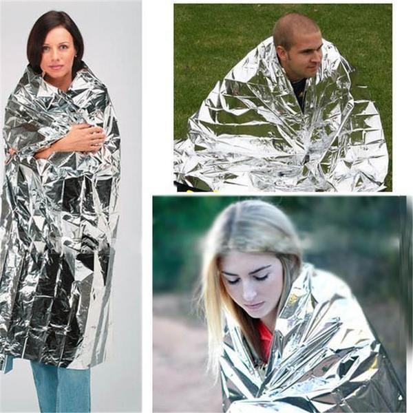 Survival Gears Depot 10pcs ( 210*130CM)  Emergency Outdoor Survival Blanket - Silver
