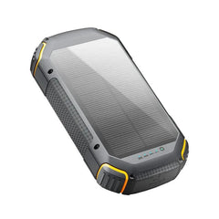 20000mAh Solar Power Bank with Fast Charging, Waterproof Design, and Red Warning Light for Emergency Situations