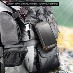 20000mAh Solar Power Bank with Fast Charging, Waterproof Design, and Red Warning Light for Emergency Situations