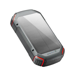 20000mAh Solar Power Bank with Fast Charging, Waterproof Design, and Red Warning Light for Emergency Situations