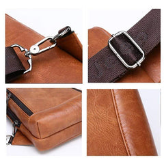 Survival Gears Depot Backpacks Durable Travel & Hiking Cross Body Shoulder Large Capacity Leather Sling Bag