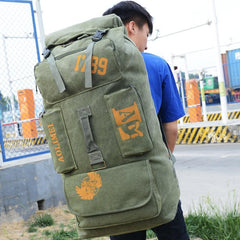 Survival Gears Depot Climbing Bags 100L Camping Canvas Rucksack