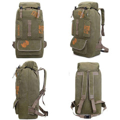 Survival Gears Depot Climbing Bags 100L Camping Canvas Rucksack
