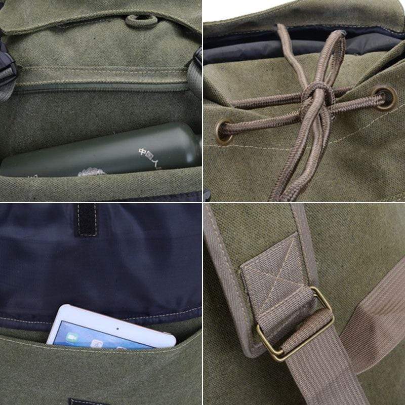 Survival Gears Depot Climbing Bags 100L Camping Canvas Rucksack