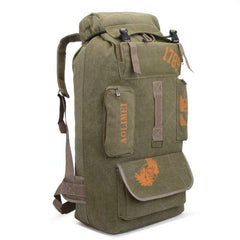 Survival Gears Depot Climbing Bags Khaki 100L Camping Canvas Rucksack