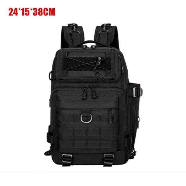 Survival Gears Depot Fishing Bags Black 01 Tactical Large Fishing Tackle Bag