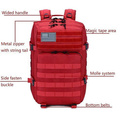 Survival Gears Depot Hiking Bags 45L Military Molle Backpack Tactical Waterproof Rucksack