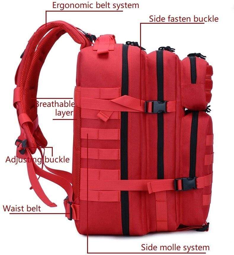 Survival Gears Depot Hiking Bags 45L Military Molle Backpack Tactical Waterproof Rucksack