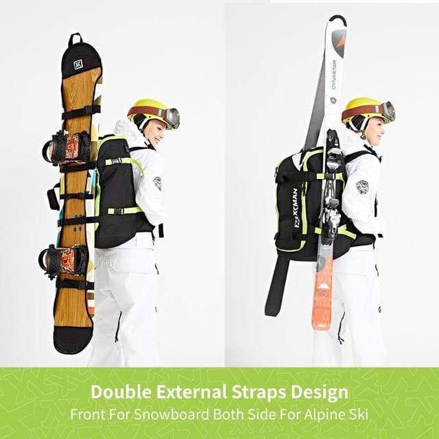 Survival Gears Depot Home Fluorescent Yellow Ski Snowboard Backpack Bag