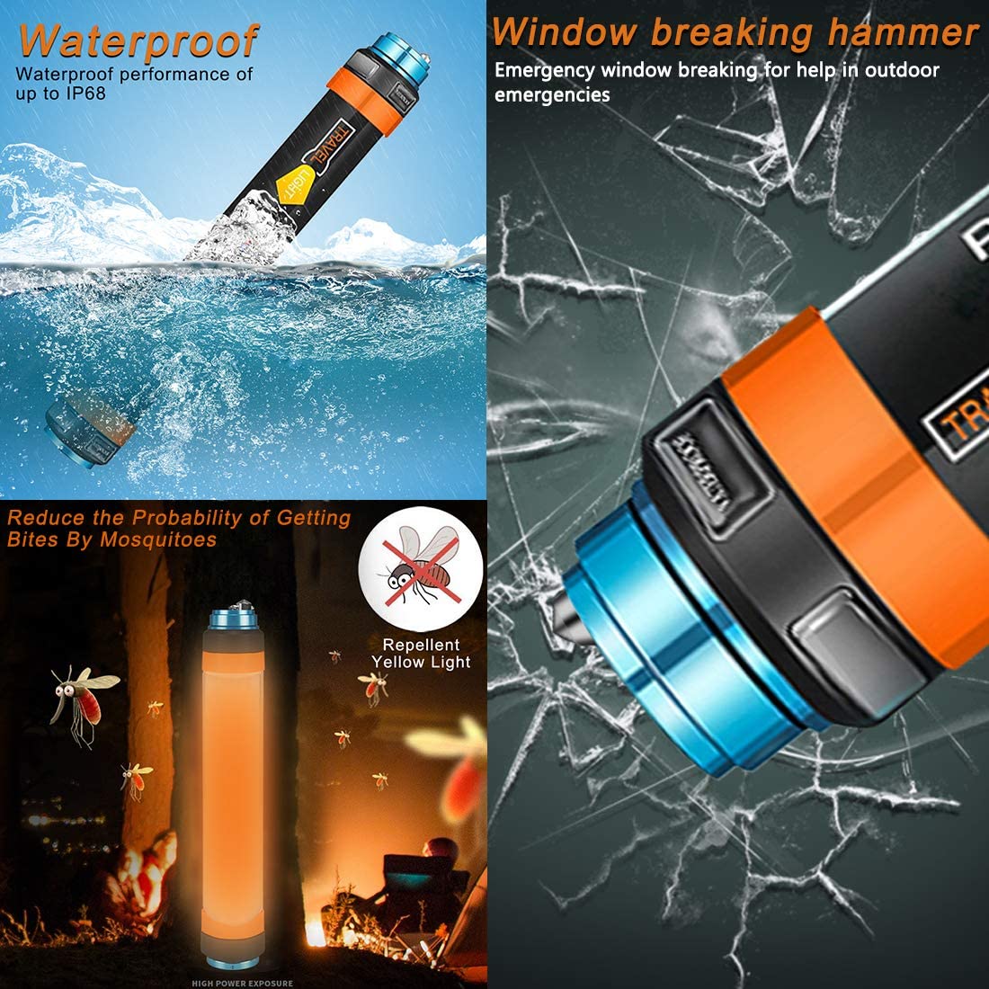 MITOP Store Portable Lanterns Zk30 Portable Led Camping Light Flashlight Tent Lamp Usb Rechargeable Waterproof Lantern Flashlight Hanging Magnetic - Portable Lanterns
