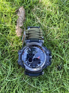 Survival Gears Depot Safety & Survival 8 in 1 Outdoor  Multi functional Waterproof Military Tactical Paracord Watch Bracelet