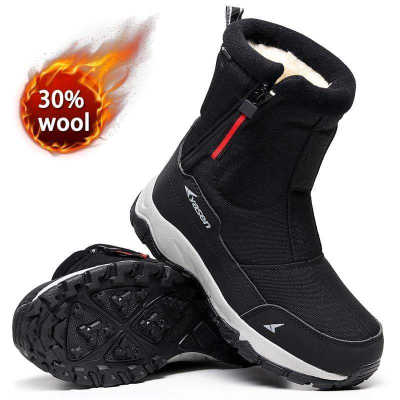 Survival Gears Depot Snow Boots Black / 36 Plush Warm Snow Sneaker Boots