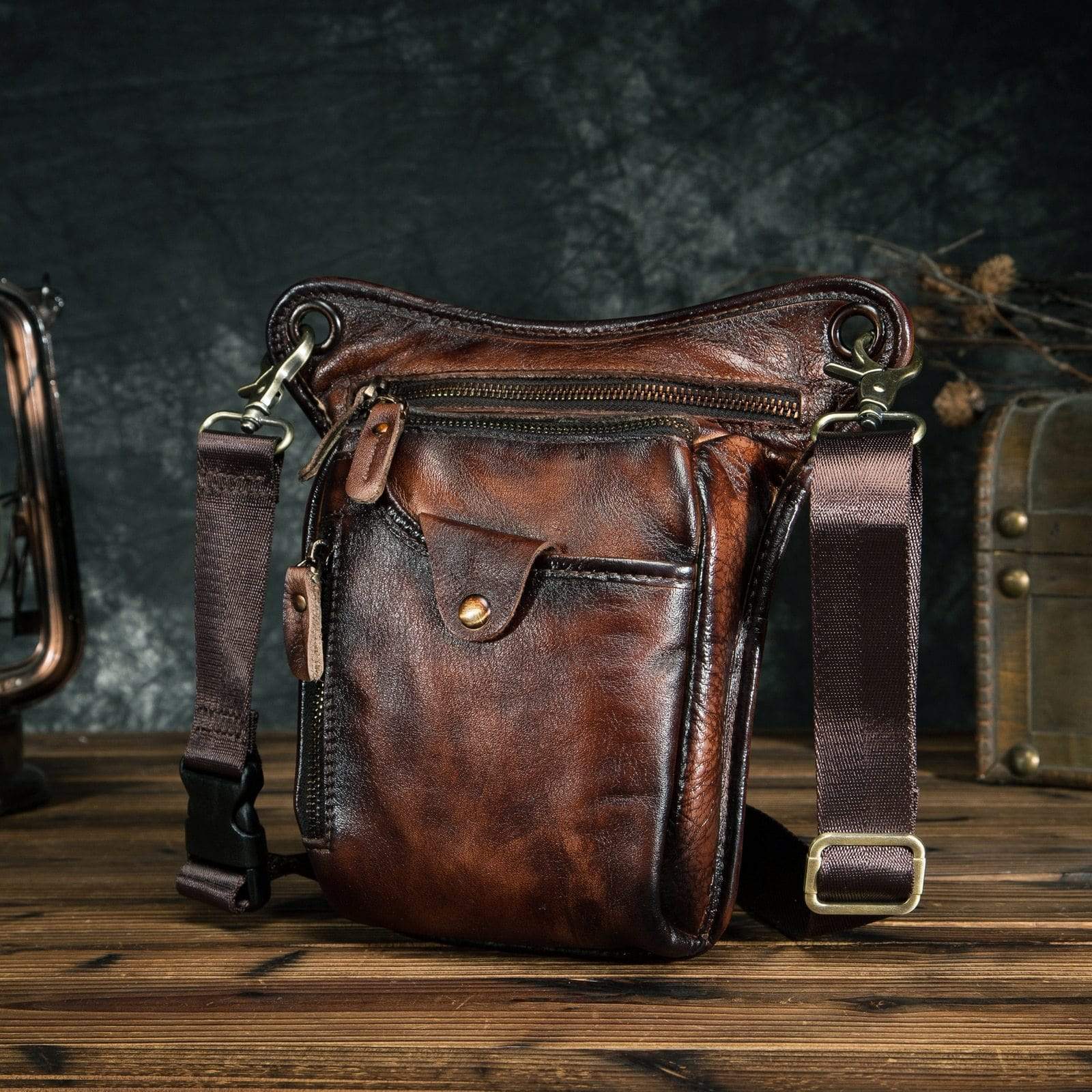 Survival Gears Depot Waist Packs Classic Leather Shoulder Sling Bag