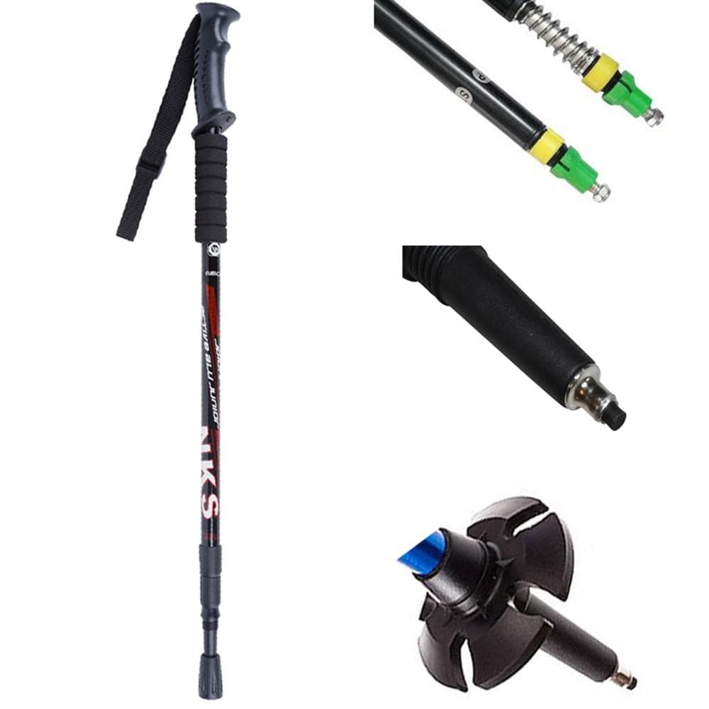Survival Gears Depot Walking Sticks 2Pcs Anti Shock Nordic Walking Sticks For Trekking & Hiking