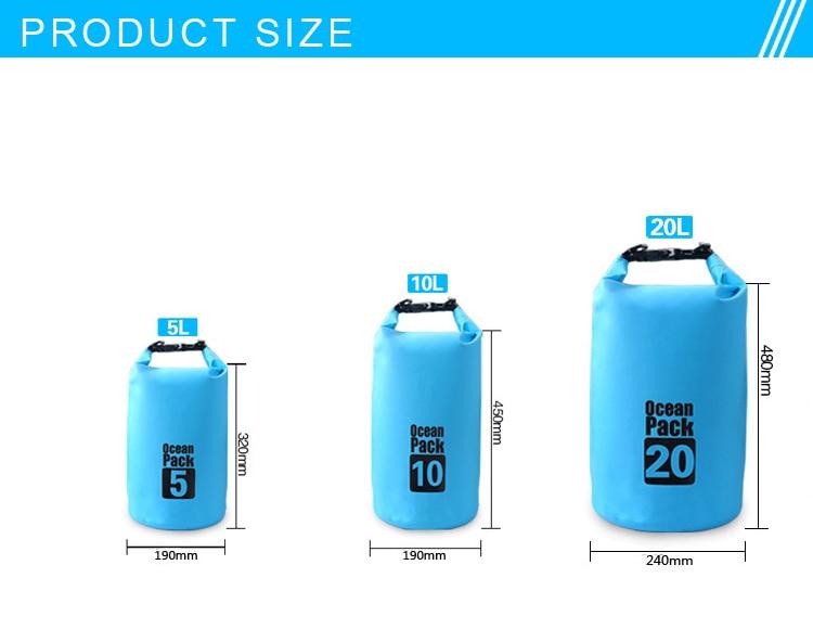 Survival Gears Depot Water Bags 5L/ 10L /20L Outdoor Waterproof Dry Storage Bag