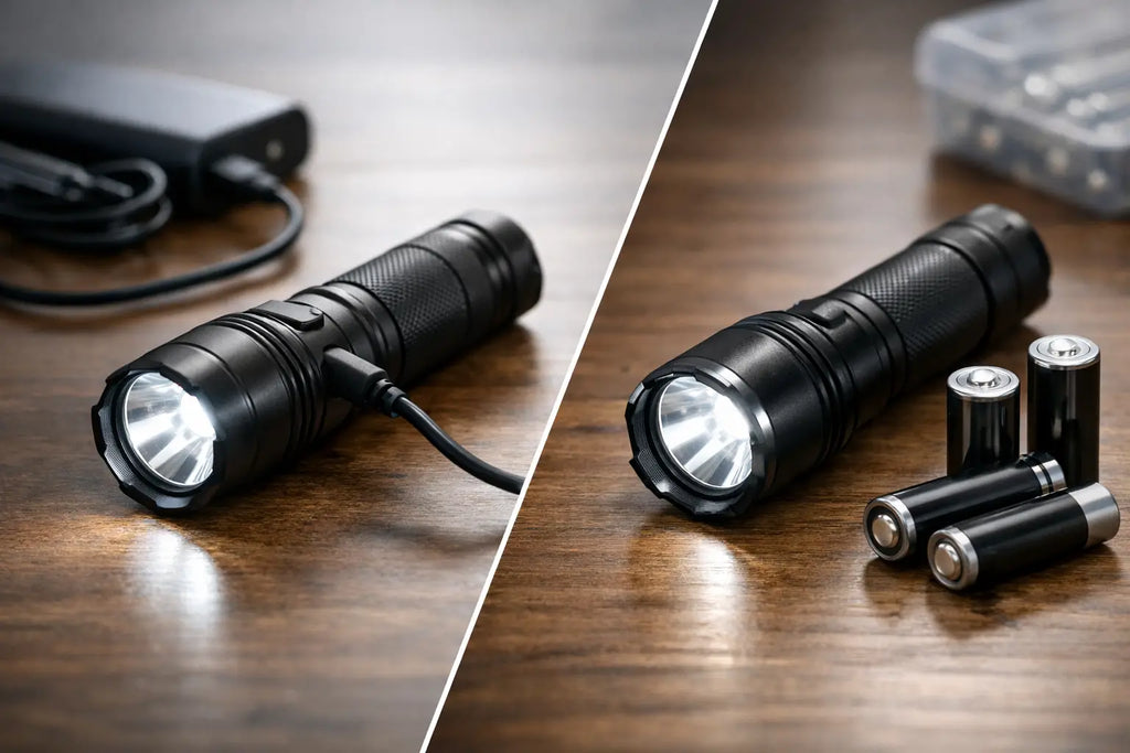 Rechargeable Flashlight vs Battery Flashlight
