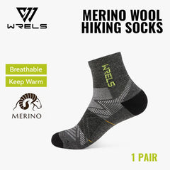 Merino Wool Compression Hiking & Running Outdoor Socks – Thick Cushioned, Moisture-Wicking & Breathable Ankle Support Socks