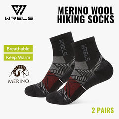 Merino Wool Compression Hiking & Running Outdoor Socks – Thick Cushioned, Moisture-Wicking & Breathable Ankle Support Socks