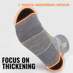 Merino Wool Compression Hiking & Running Outdoor Socks – Thick Cushioned, Moisture-Wicking & Breathable Ankle Support Socks