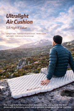 All-Season Ultralight Sleeping Pad – 5.8 R-Value Inflatable Camping Mattress for Summer, Winter & Year-Round Adventures