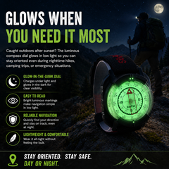 Light Weight Luminous Wrist Band Compass