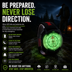Light Weight Luminous Wrist Band Compass
