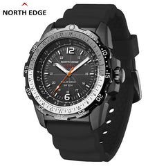 Waterproof Military Men's Sport Wristwatch NORTH EDGE EVOQUE 2 with Solar Power