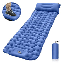 Ultralight Inflatable Camping Mattress with Built-In Pump & Pillow – Compact, Waterproof, Ergonomic Design