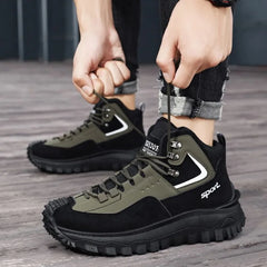 Men’s Waterproof Hiking & Safety Sneakers – Non-Slip, Anti-Puncture, High-Top Outdoor Boots