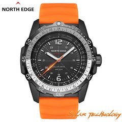 Waterproof Military Men's Sport Wristwatch NORTH EDGE EVOQUE 2 with Solar Power