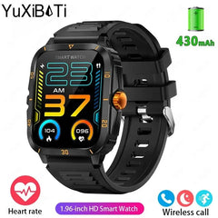 Military Smart Watch Men IP68 3ATM Waterproof with BT  Call Outdoor - Sports Fitness Tracker 24H Health Monitor 430mAh Battery