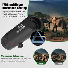 UltraZoom™ 3000x25 HD Monocular Telescope – Compact, Powerful, and Built for Adventure