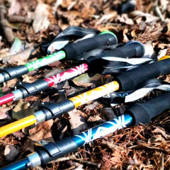 5-Section Foldable Trekking Pole – Lightweight Telescopic Hiking & Walking Stick with Carbon Steel Shaft and Foam Grip