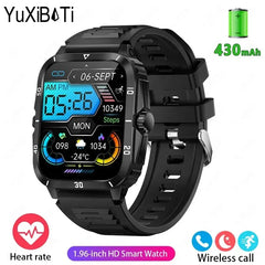 Military Smart Watch Men IP68 3ATM Waterproof with BT  Call Outdoor - Sports Fitness Tracker 24H Health Monitor 430mAh Battery