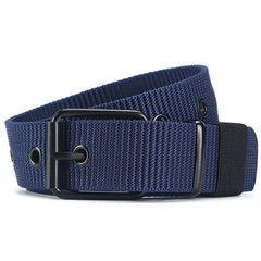 Porous Canvas Pin Buckle Leather Belt for Men and Women -Trendy Eyelet Outdoor Sports Belt with Jeans