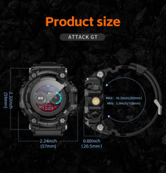 LOKMAT Fitness Tracker Smart Watch for Men – Heart Rate, Blood Pressure & Sleep Monitor | Waterproof Sports Smartwatch for Android & iOS