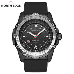 Waterproof Military Men's Sport Wristwatch NORTH EDGE EVOQUE 2 with Solar Power