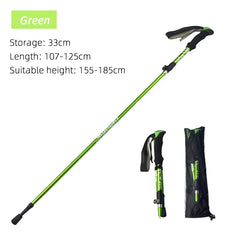 5-Section Foldable Trekking Pole – Lightweight Telescopic Hiking & Walking Stick with Carbon Steel Shaft and Foam Grip