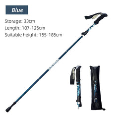 5-Section Foldable Trekking Pole – Lightweight Telescopic Hiking & Walking Stick with Carbon Steel Shaft and Foam Grip