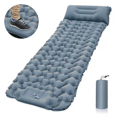 Ultralight Inflatable Camping Mattress with Built-In Pump & Pillow – Compact, Waterproof, Ergonomic Design