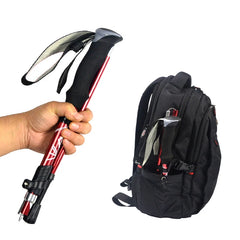 5-Section Foldable Trekking Pole – Lightweight Telescopic Hiking & Walking Stick with Carbon Steel Shaft and Foam Grip